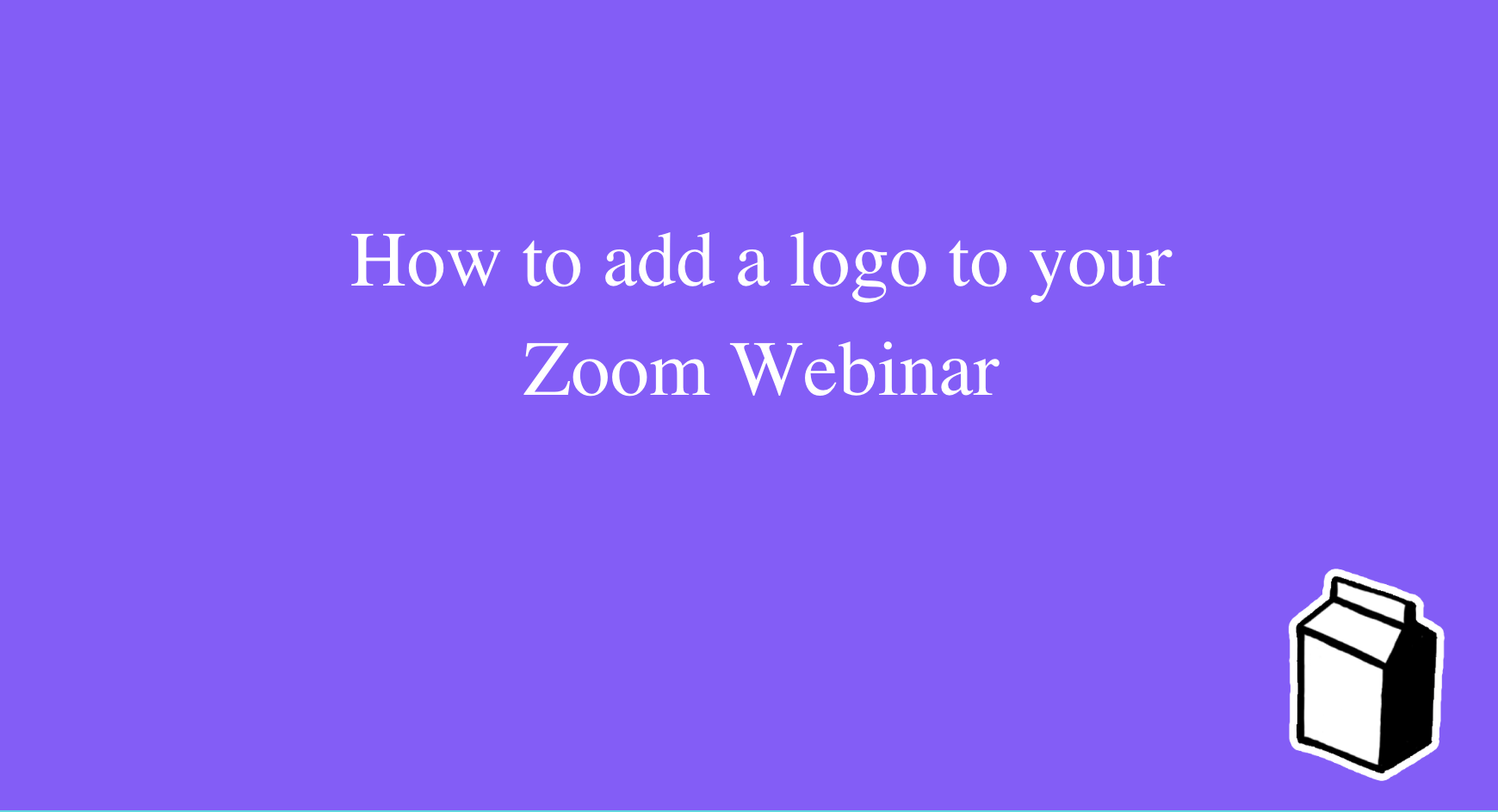 add logo to zoom webinar